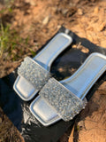 Silver Crystal Slippers